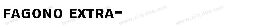 fagono extra字体转换